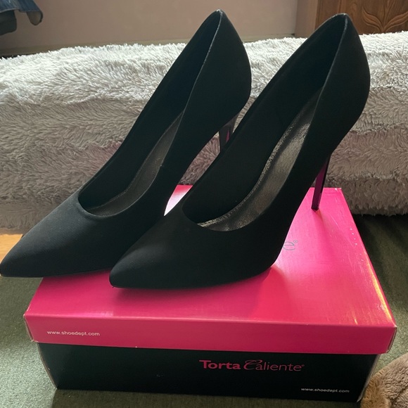 Black Suede High Heels - Picture 1 of 4